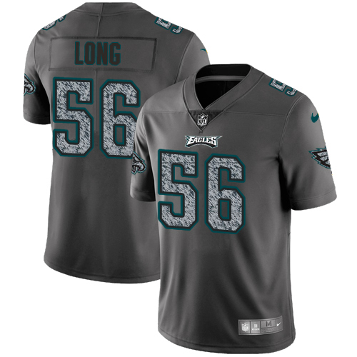 Nike Eagles #56 Chris Long Gray Static Men's Stitched NFL Vapor Untouchable Limited Jersey - Click Image to Close